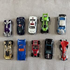 Lot Of 10 Hot Wheels Die Cast Fast Lane Mix & More Cars Toy Cars Vehicles